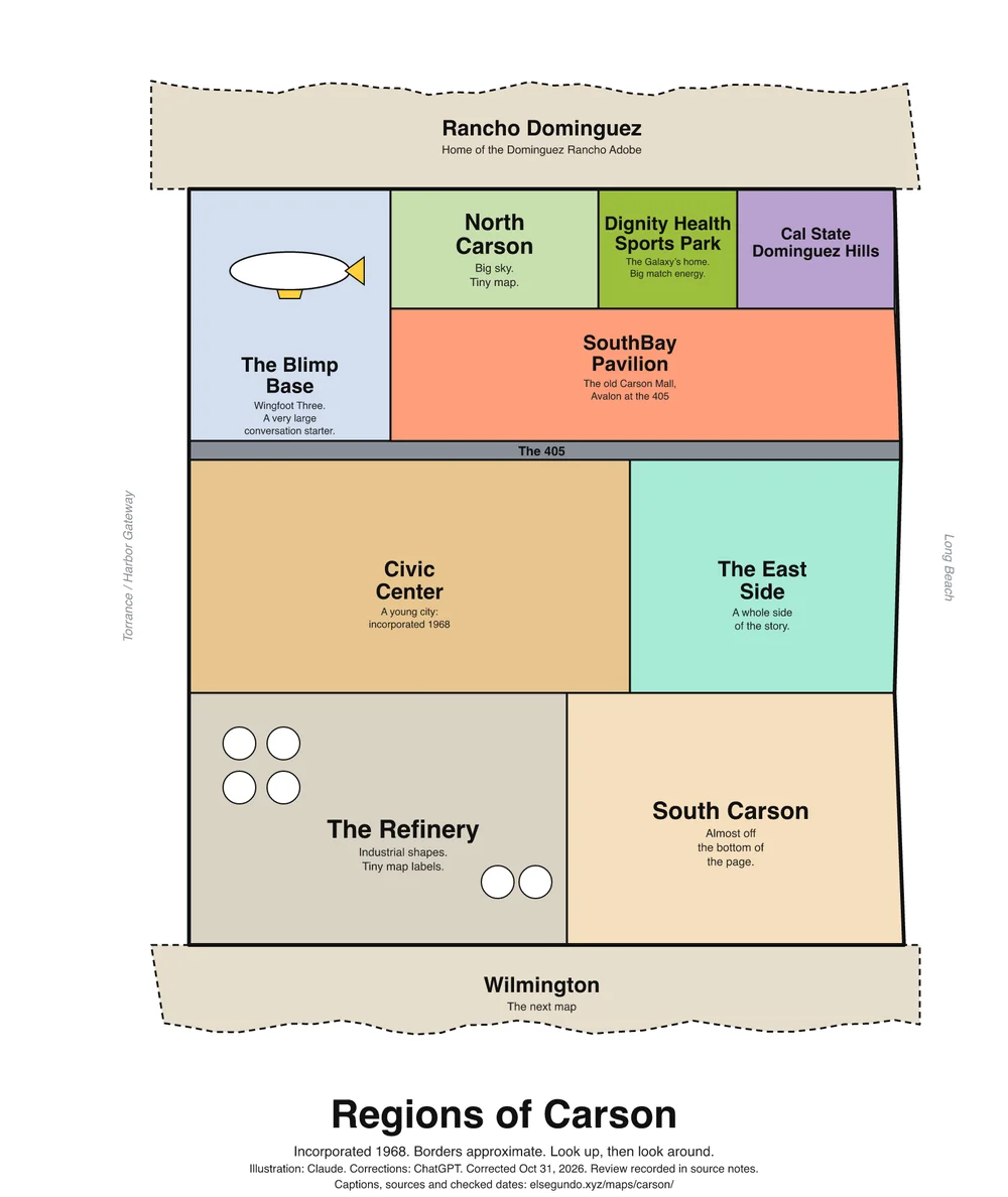 Illustrated regions of Carson; the complete captions and layout description follow.