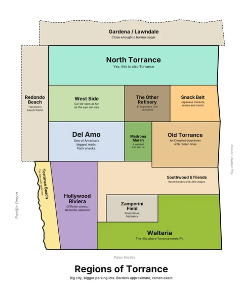 First-draft humor map of Torrance